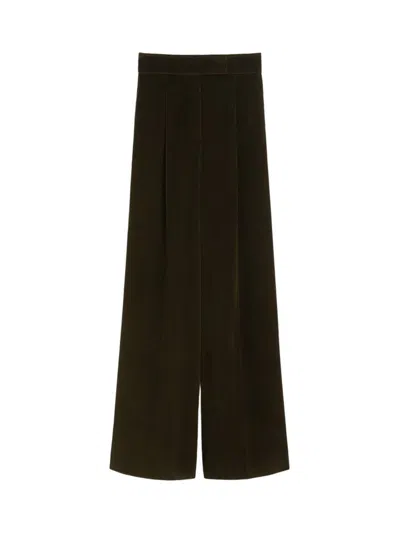 MAX MARA MAX MARA WIDE-LEG VELVET TROUSERS