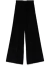 Max Mara Cotton Poplin Wide Pants In Blue