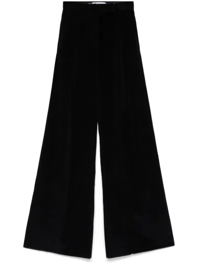 Max Mara Cotton Poplin Wide Pants In Ultramarine