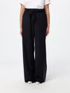 Max Mara Wide Leg Virgin Wool Trousers With Tie Belt At The Waist In Blue