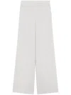 Max Mara Wide-leg White Trousers With High Waist In White