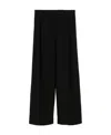 Max Mara Long Wide-leg Trousers With Tailored Fit And Side Pockets In Black