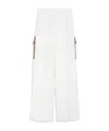 Max Mara Pantalone Edda In Cotone Stretch Bianco Donna In White