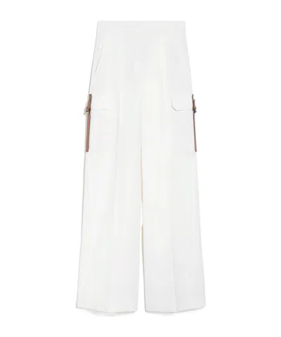 MAX MARA MAX MARA BUCKLE DETAILED STRAIGHT LEG PANTS