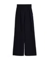 Max Mara Wide-legged Wool Casual Trousers In Black