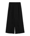 Max Mara Wide-legged Wool Casual Trousers In Black