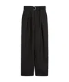 Max Mara Linen High-waist Trousers In Black