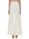 Max Mara Pantalone Dalla Gamba Ampia Garibo In Lino Bianco  Donna In White