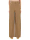 Max Mara Wide Pants "fernet" In Brown