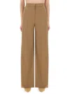 Max Mara Wide Pants "fernet" In Brown