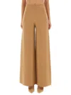 Max Mara Judy Wool And Cashmere-blend Wide-leg Pants In Brown