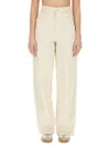 Max Mara Logo Patch Wide-leg Jeans In White