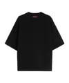 Max Mara Wide Short Sleeve Sweater In Black