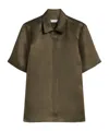 Max Mara Buttoned Short-sleeved Shirt In Brown