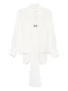 Max Mara Loose Blouse In Pure Silk Leonida In White