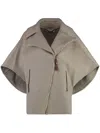 Max Mara Cashmere Cape-coat With Wide Lapel Collar In ニュートラル