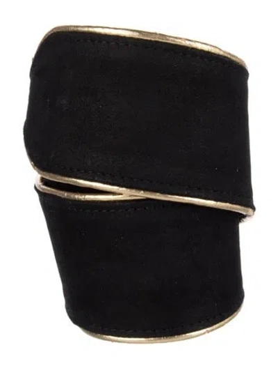 Pre-owned Max Mara Wide Suede Waist Belt In Multi