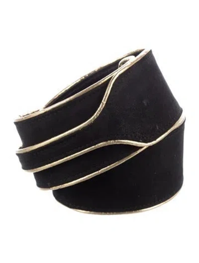 Pre-owned Max Mara Wide Suede Waist Belt In Multi