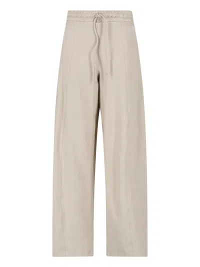 Max Mara Wide Sweatpants In Gray