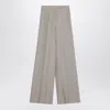 Max Mara Wide Trousers In Linen Canvas