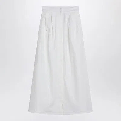 MAX MARA MAX MARA  WIDE WHITE GABARDINE SKIRT