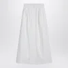 Max Mara Wide White Gabardine Skirt Women In White