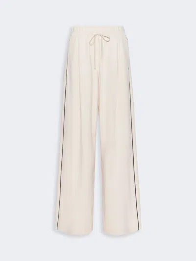 Max Mara Wide-fit Milano-knit Jersey Trousers In White