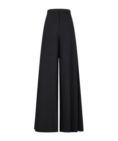 Max Mara Wide-leg Casual Pants In Black