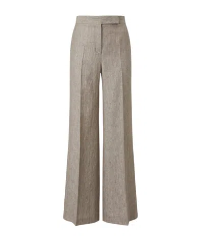 Max Mara Wide-leg Casual Pants In Brown