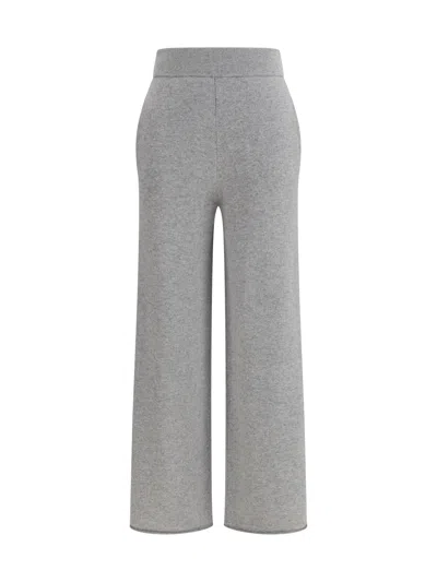 Max Mara Wide-leg Casual Pants In Gray