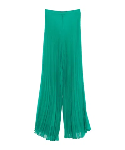Max Mara Wide-leg Casual Pants In Green