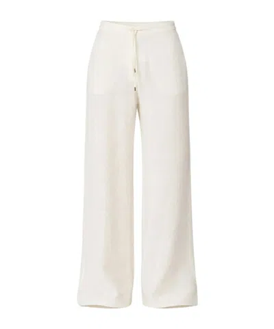 Max Mara Wide-leg Casual Pants In White