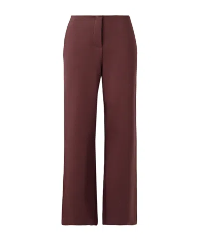 Max Mara Wide-leg Casual Pants In Brown
