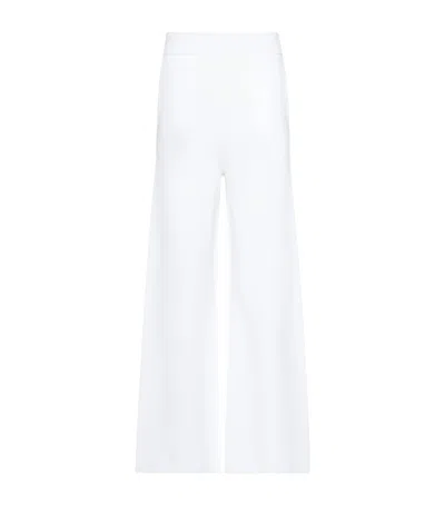 Max Mara Wide-leg High-waist Trousers In White