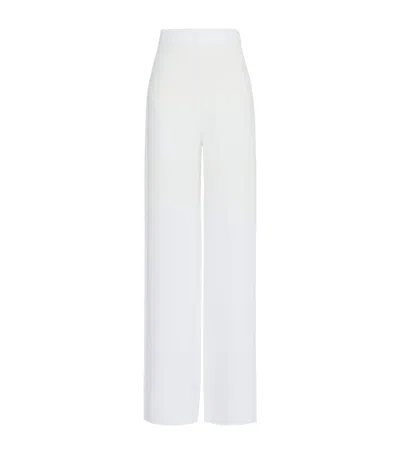 Max Mara Wide-leg High-waist Trousers In White