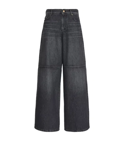 Max Mara Wide-leg Jeans In Black