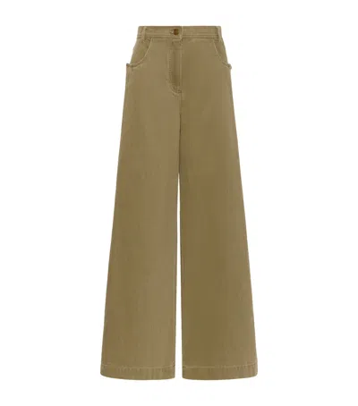 Max Mara Wide-leg Jeans In Brown