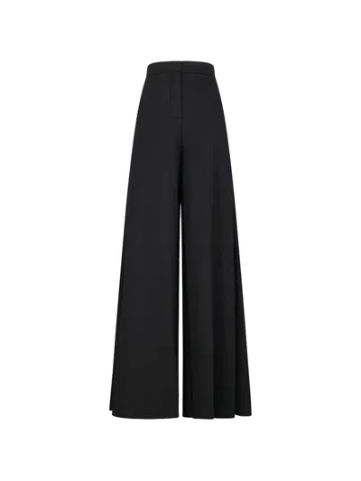 Max Mara Wide-leg Palazzo Pants In Black