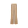 Max Mara Big Pleated Linen Wide-leg Pants In Brown