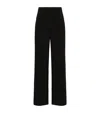 Max Mara Compact Cady Trousers With Invisible Left-side Zip In Black
