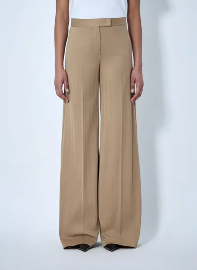 Max Mara Wide-leg Tailored Trousers In Brown