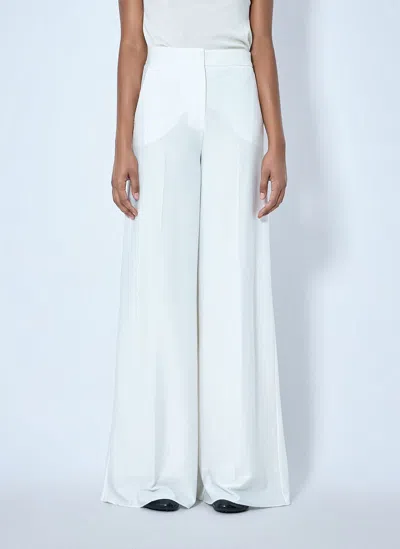Max Mara Wide-leg Tailored Trousers In White