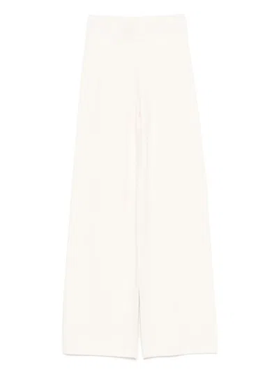 Max Mara Wide-leg Trousers In White