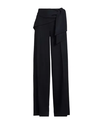 Max Mara Wide-leg Trousers In Black