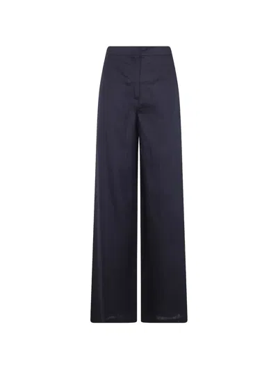 Max Mara Wide-leg Trousers In Blue