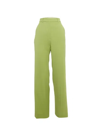 Pre-owned Max Mara Wide-leg Trousers In Green