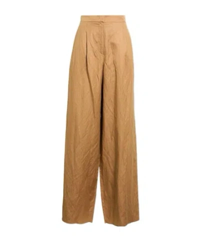 Max Mara Wide-leg Trousers In Brown