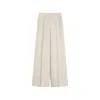 Max Mara High Waist Wide Leg Pleated Trousers In Neutral