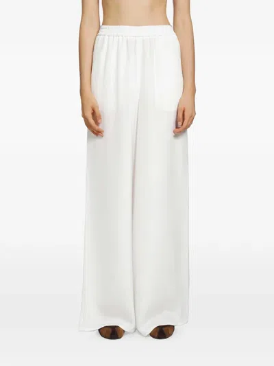 Max Mara Wide-leg Trousers In White