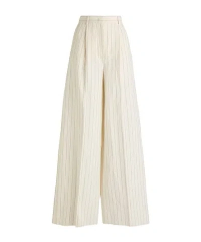 Max Mara Wide-leg Trousers In White